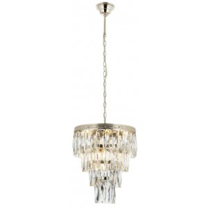 METAL AND CRYSTAL GOLD CHANDELIER 30 CM DIAMETER LOAD: 115 CM